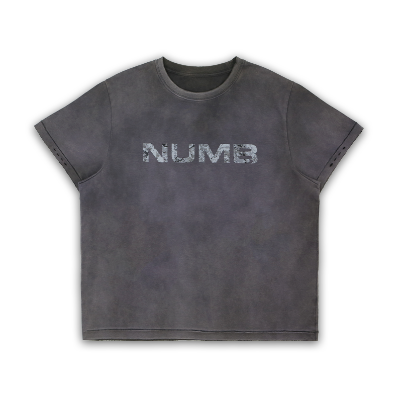 SOD Co. NUMB Print Distressed Washed Tee