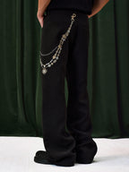 YADcrew Chain Embroidered Western Pants