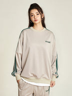 VOTE Striped Tracksuit Sweatshirt