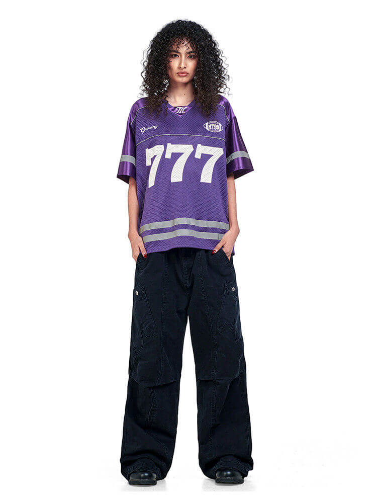 F3F Select 777 Numbering Reflective Stripe Mesh Short Sleeve Hockey Jersey