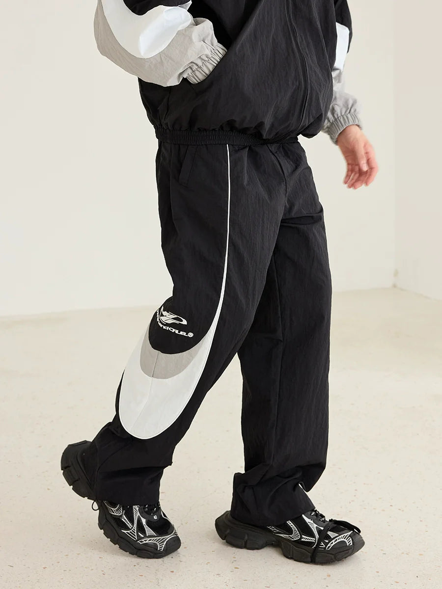 Harsh and Cruel Contrast Color Stitching Logo Track Pants