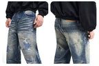 F3F Select Heavy Distressed Washed Patchwork Baggy Jeans