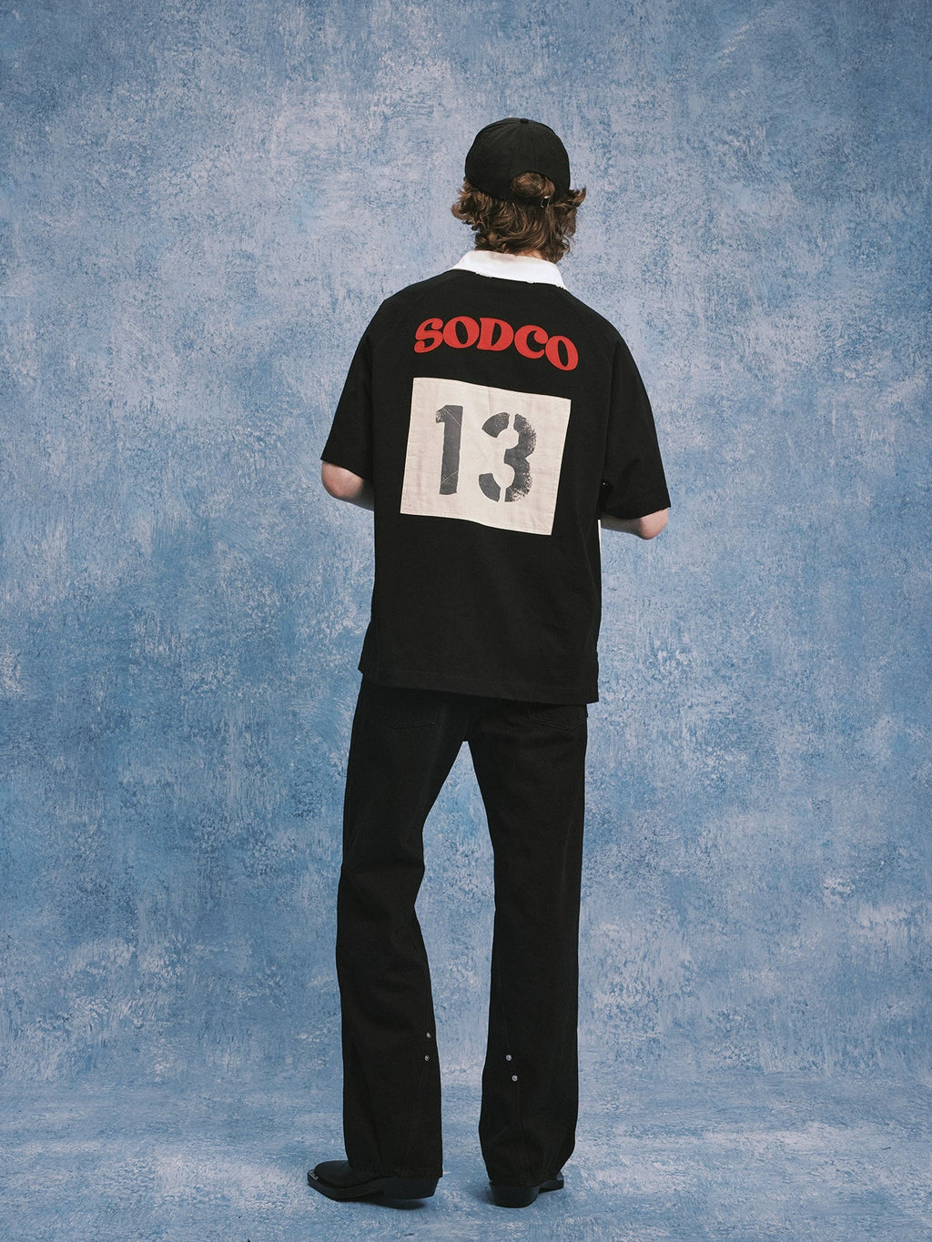 SOD Co. Patchwork Distressed Rugby Polo