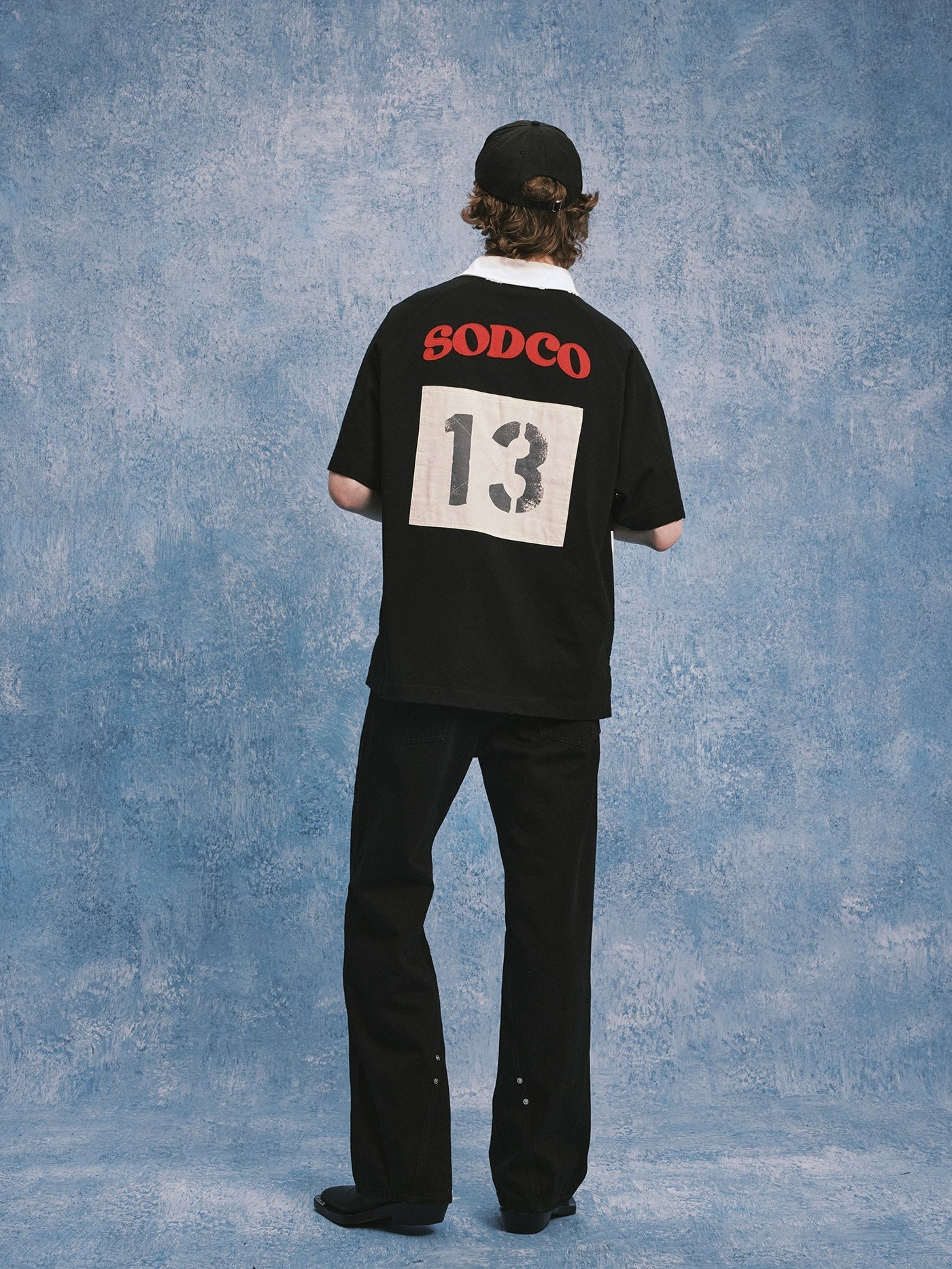 SOD Co. Patchwork Distressed Rugby Polo