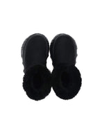 1807 INF-010 Gothic Black Chunky Platform Shearling Boots