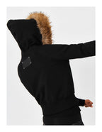 KARMANISTIC Fur Collar Hooded Jacket