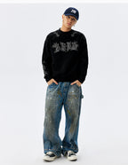 MEDM Floral Logo Embroidered Sweatshirt