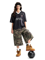 F3F Select Stitch Stripe Mesh V Neck Short Sleeve Soccer Jersey