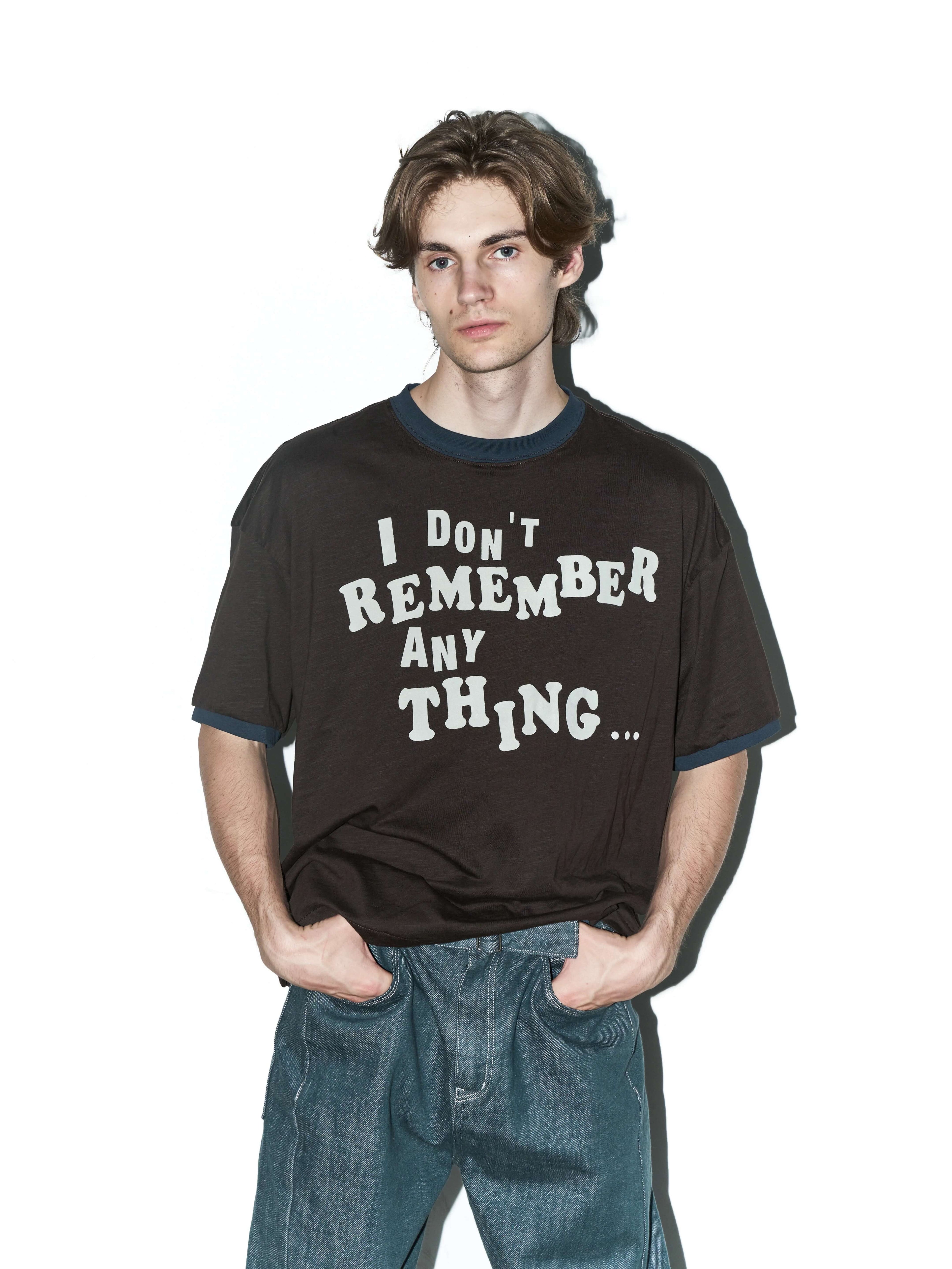 LIBERAFIT Vintage Slogan Print Short Sleeve Ringer Tee