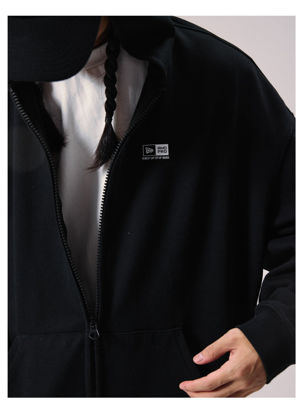 Remedy Baseball Cap Hood Zip Up Hoodie
