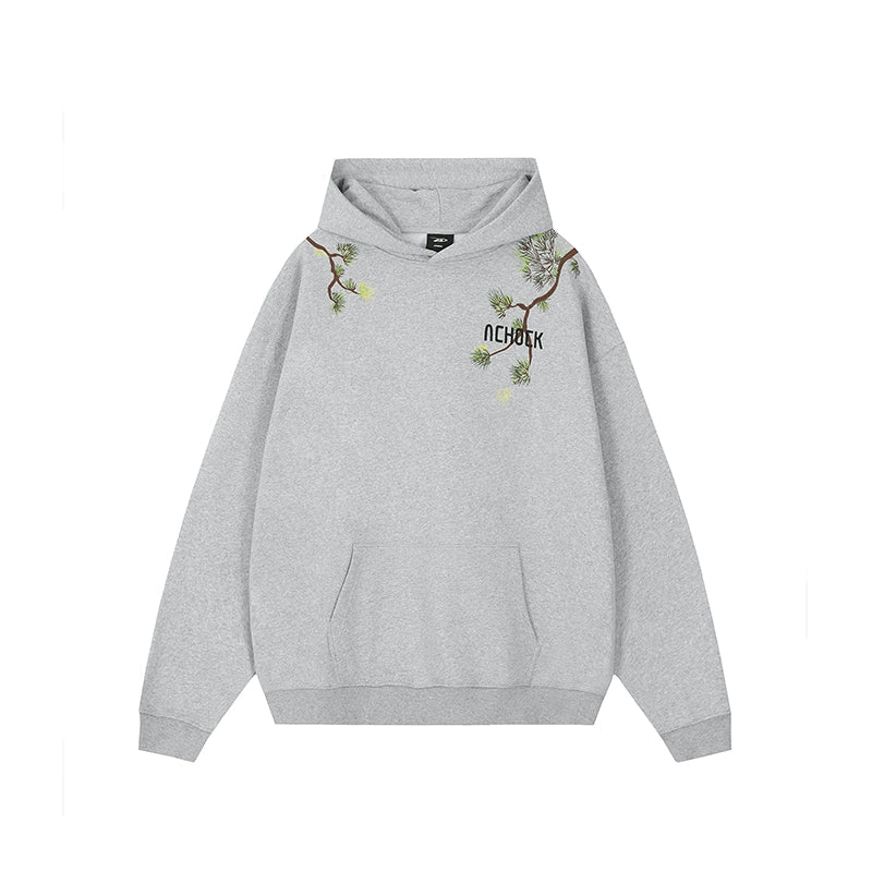 Achock Pine Tree Heavy Embroidery Hoodie
