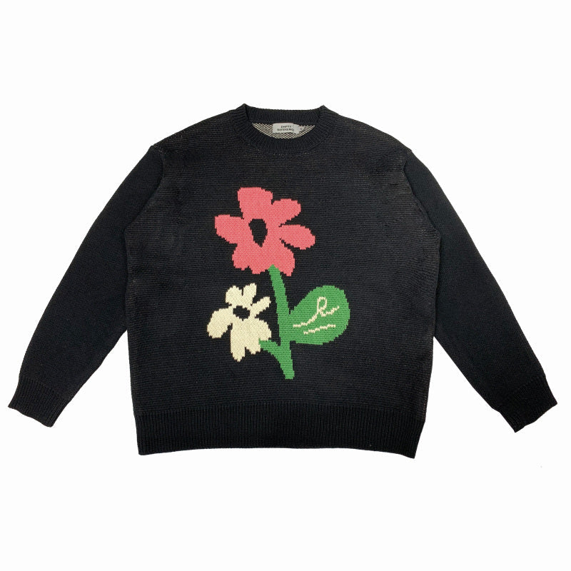 EMPTY REFERENCE Flower Knit Sweater