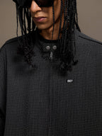 1807 Textured Plaid Track Jacket