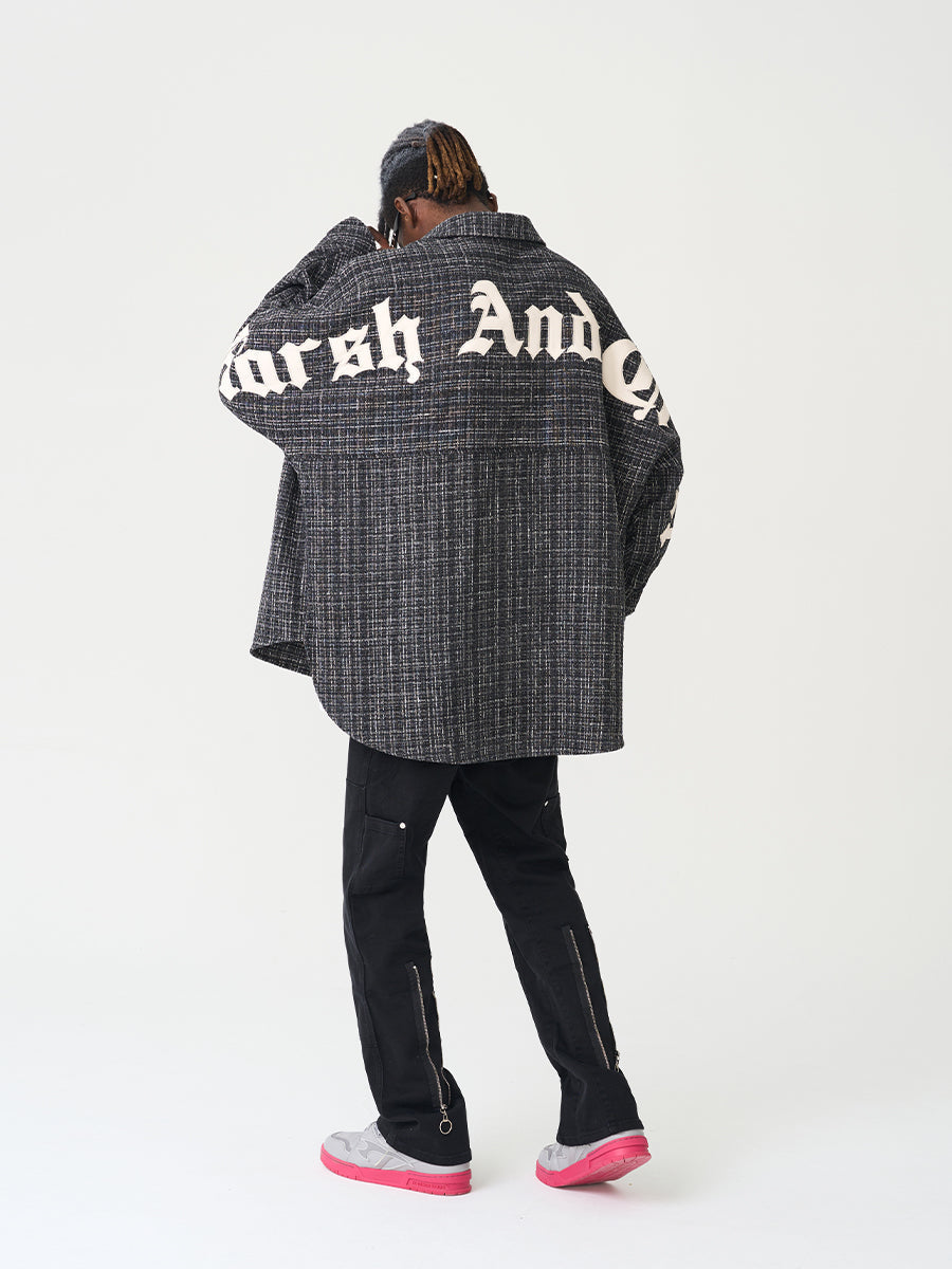 Harsh and Cruel Gothic Logo Flannel Shirt