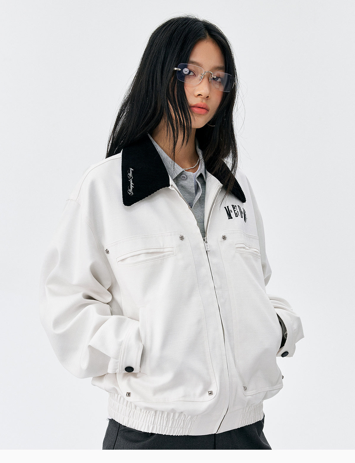 MEDM Studded Harrington Jacket