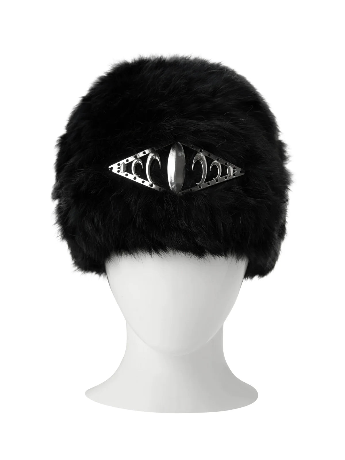 KARMANISTIC Metal Logo Fur Beanie