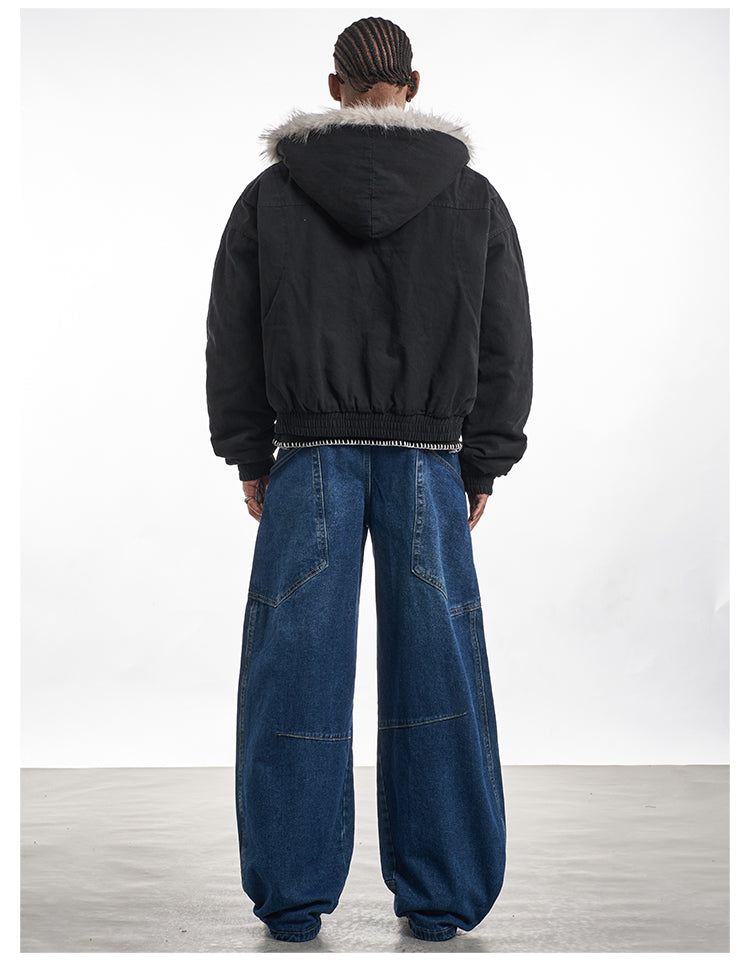 F3F Select Fur Quilted Lining Hoodie Jacket