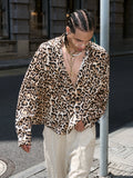 STEEPC Leopard Print Long Sleeve Shirt