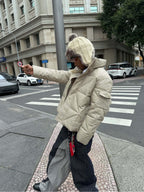 STEEPC Plaid Diamond Quilted Padded Jacket