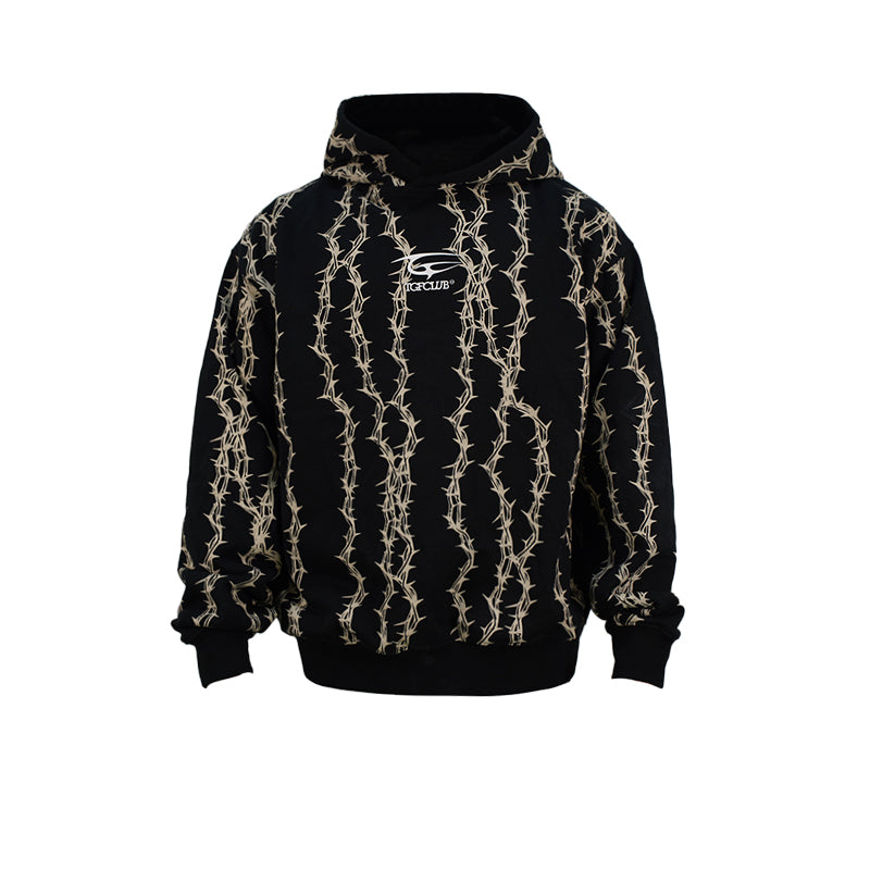 TGFCLUB Thorns Full Print Logo Embroidered Hoodie