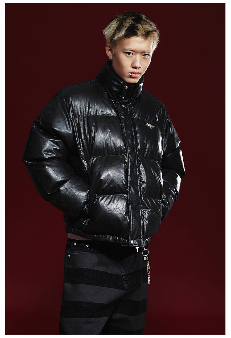 Remedy Cracked Design Puffer Jacket