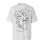YADcrew Vintage Rhinestone Camo Dove Tee