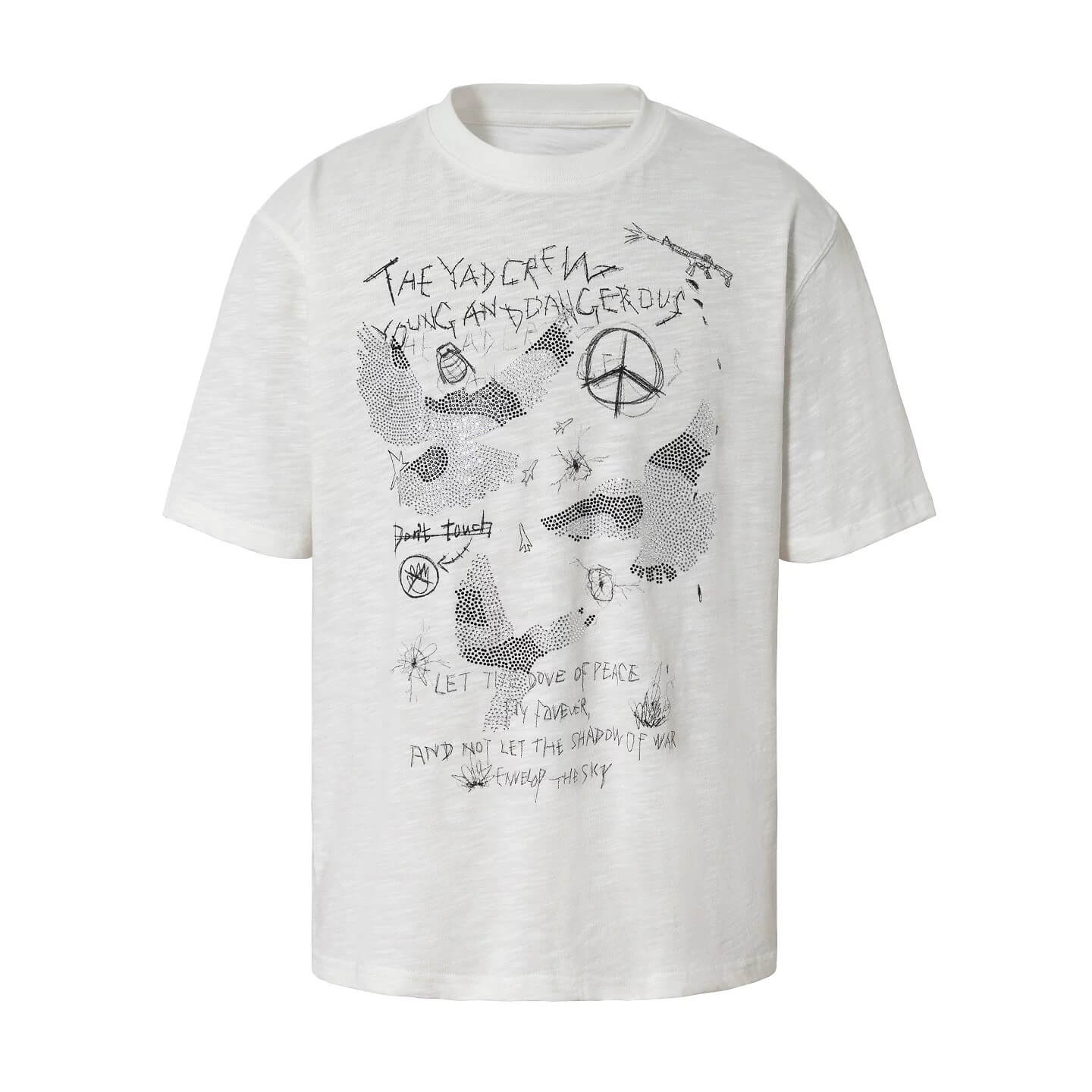 YADcrew Vintage Rhinestone Camo Dove Tee