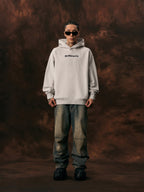 1807 Basic Gothic Font Embroidered Hoodie