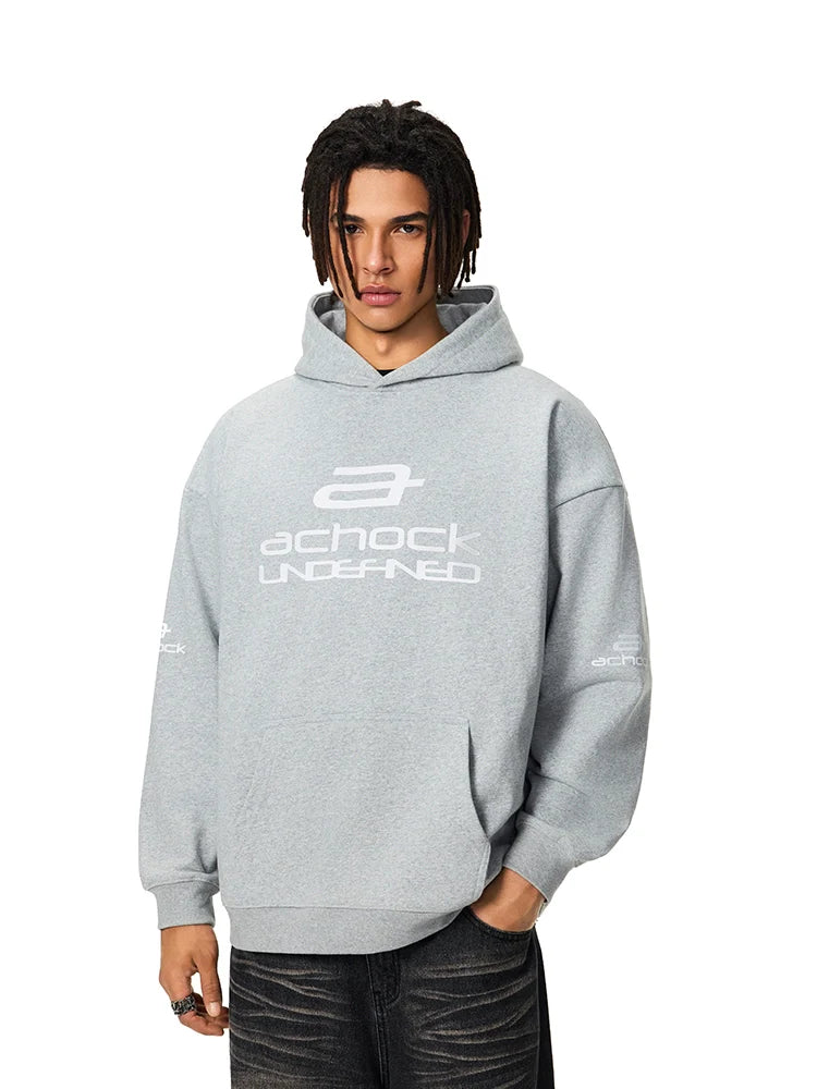 Achock Basic Logo Printed Hoodie