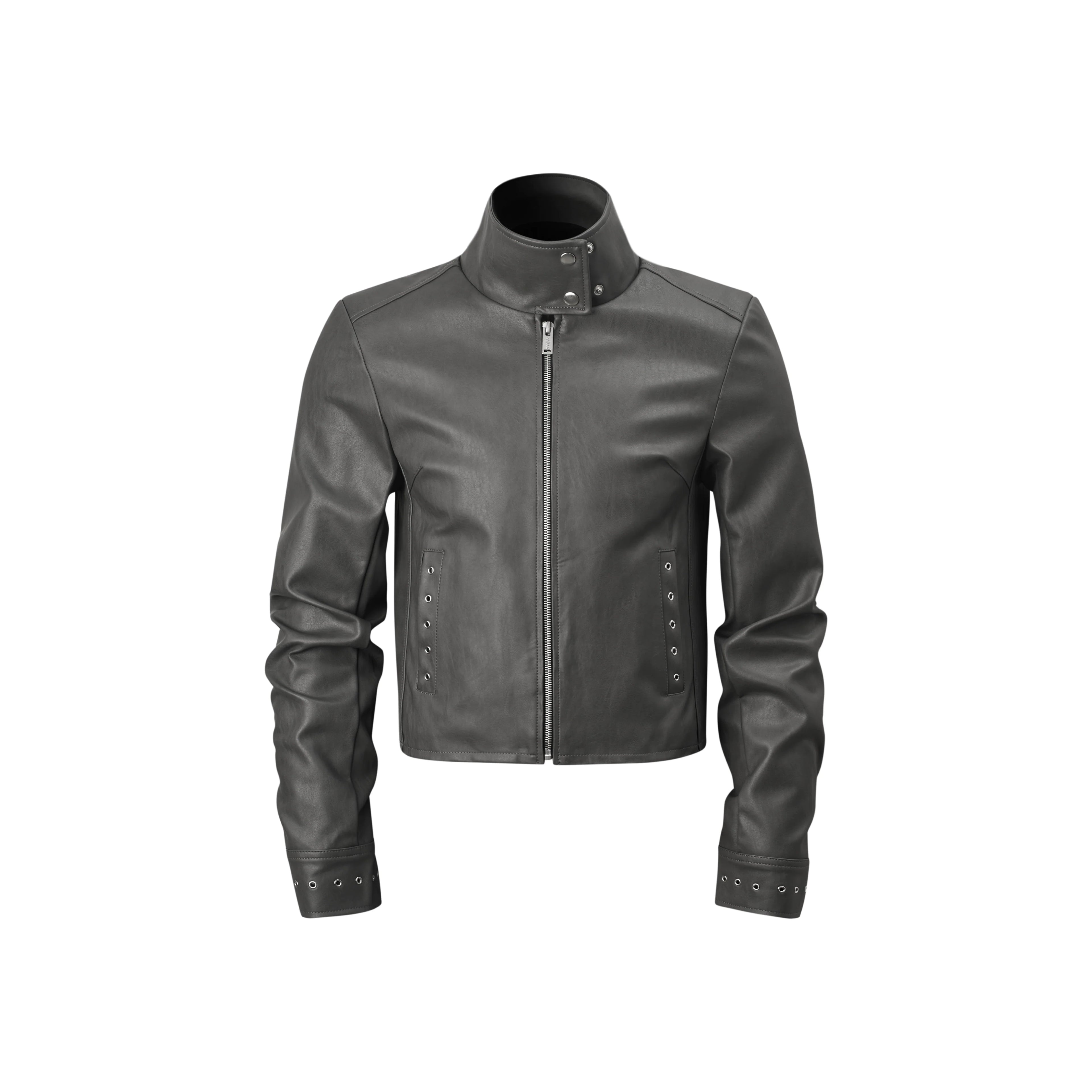 KARMANISTIC Racing Short Leather Jacket