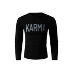 KARMANISTIC Logo Print Slim Fit Long Sleeve Tee