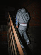 TGFCLUB Flame Pattern Masked Zip Up Hoodie