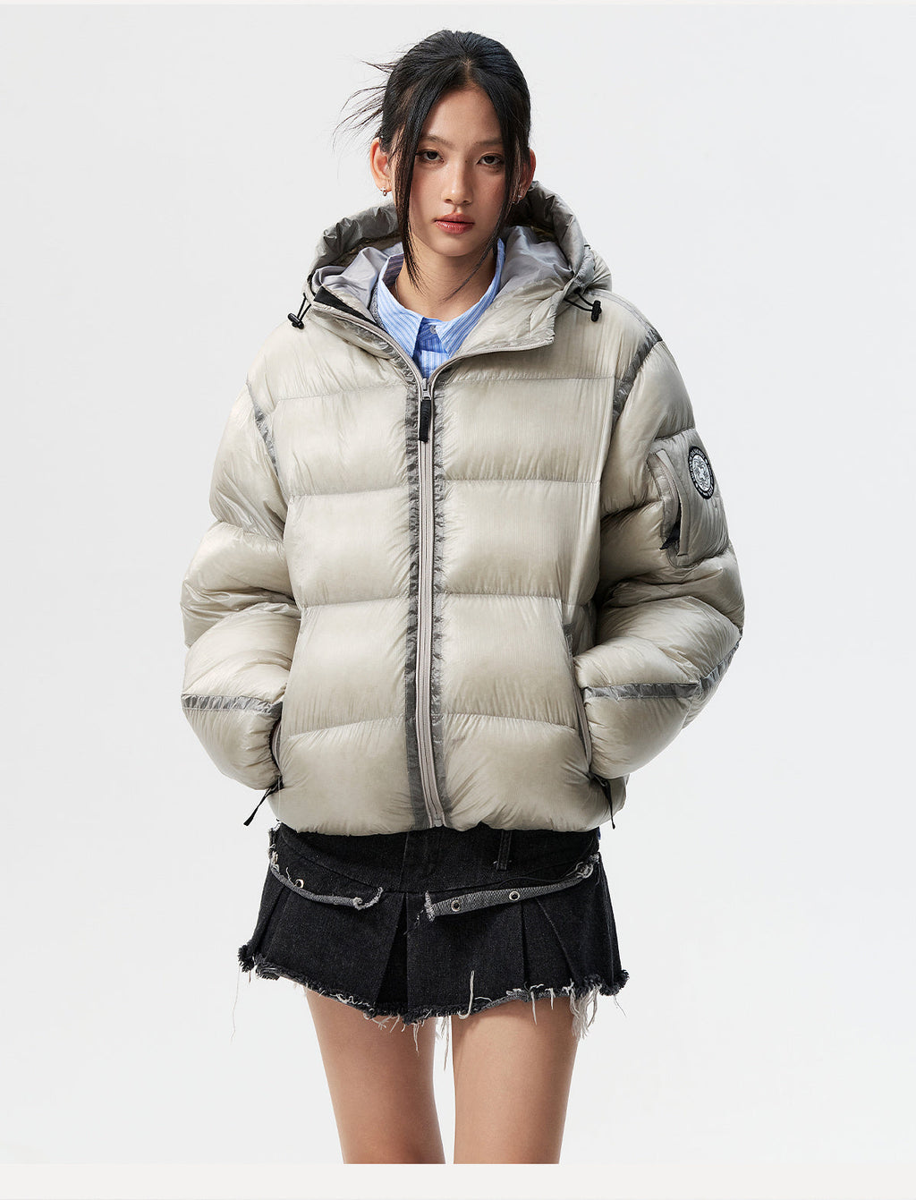 MEDM Hooded Sheer Down Jacket
