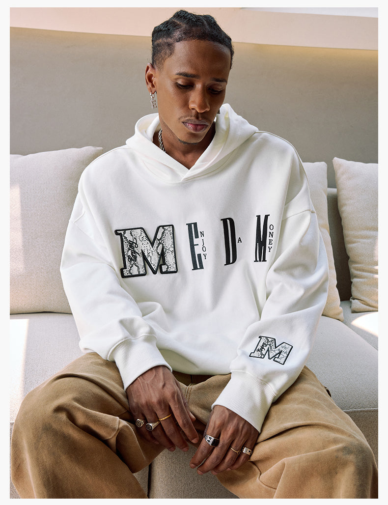 MEDM Animal Texture Logo Velcro Hoodie
