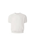 LIBERAFIT Cotton Knit Ribbed Trim Short Sleeve Tee