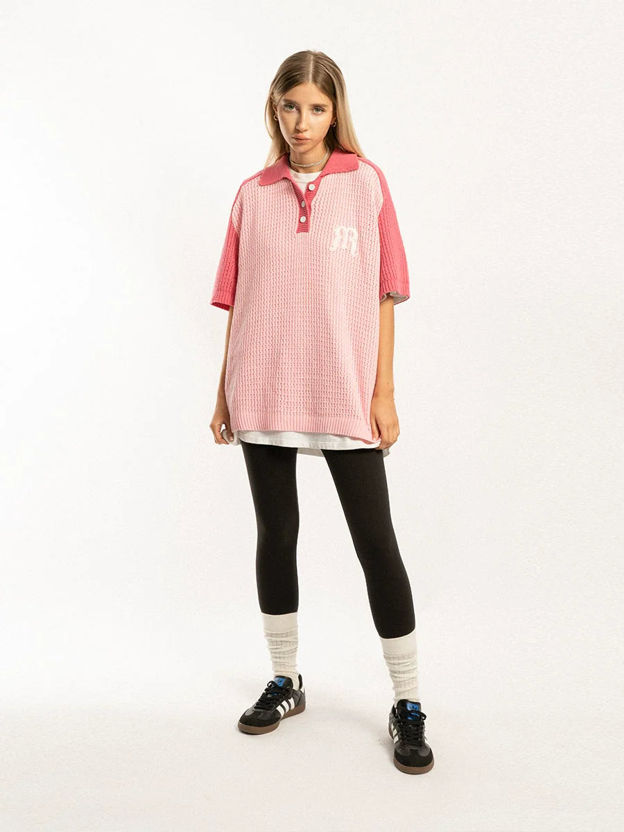 EMPTY REFERENCE Raglan Sleeve Knit Polo