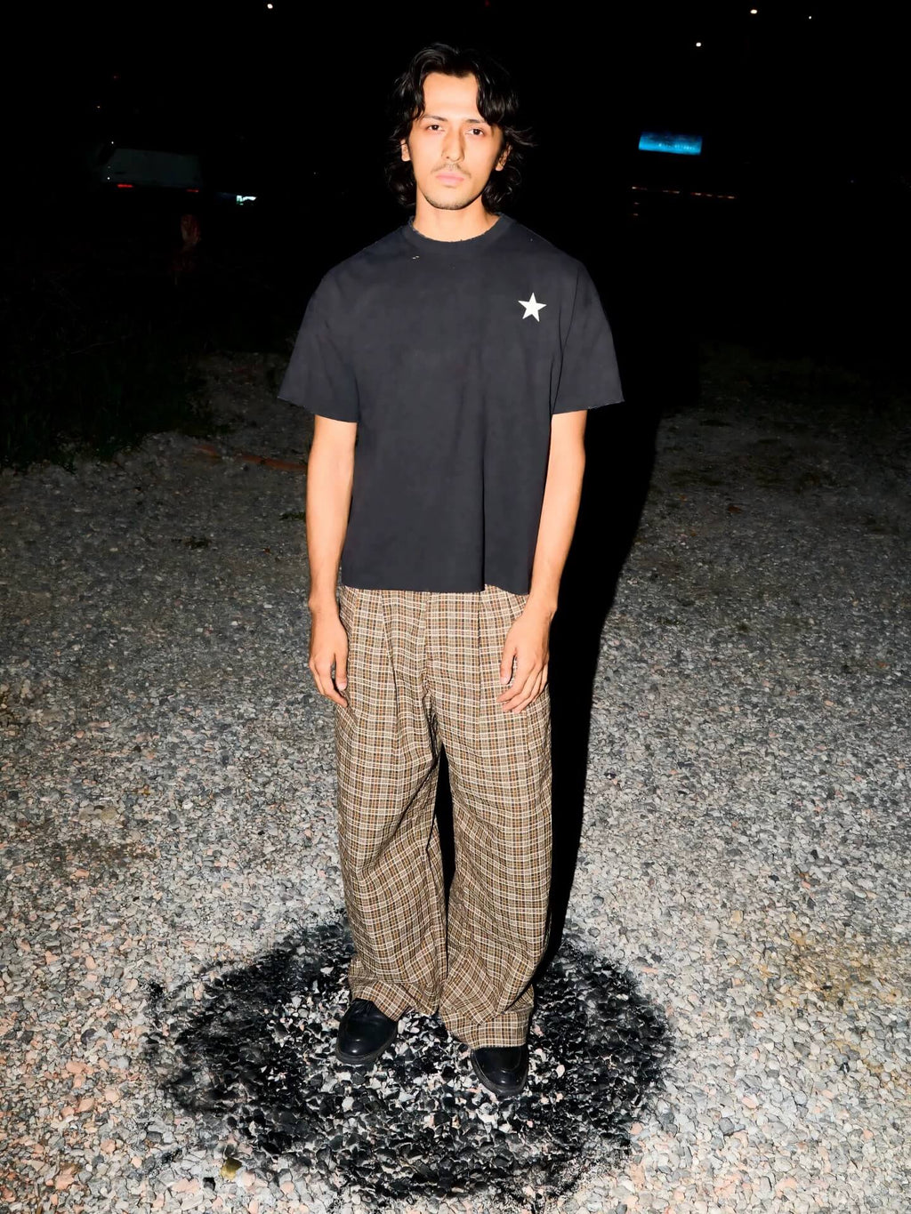 LIBERAFIT Plaid Seersucker Baggy Suit Pants