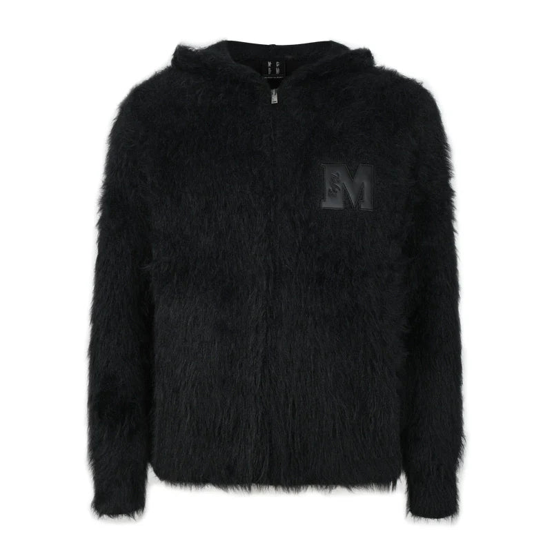MEDM Mohair Hooded Zip Up Jacket