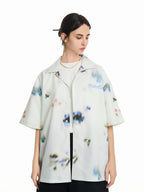 Harsh and Cruel Floral Oil Painting Cuban Shirt