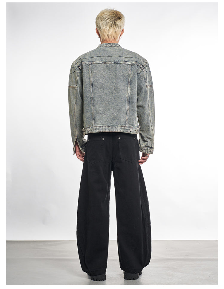 F3F Select Metal Decoration Washed Denim Jacket
