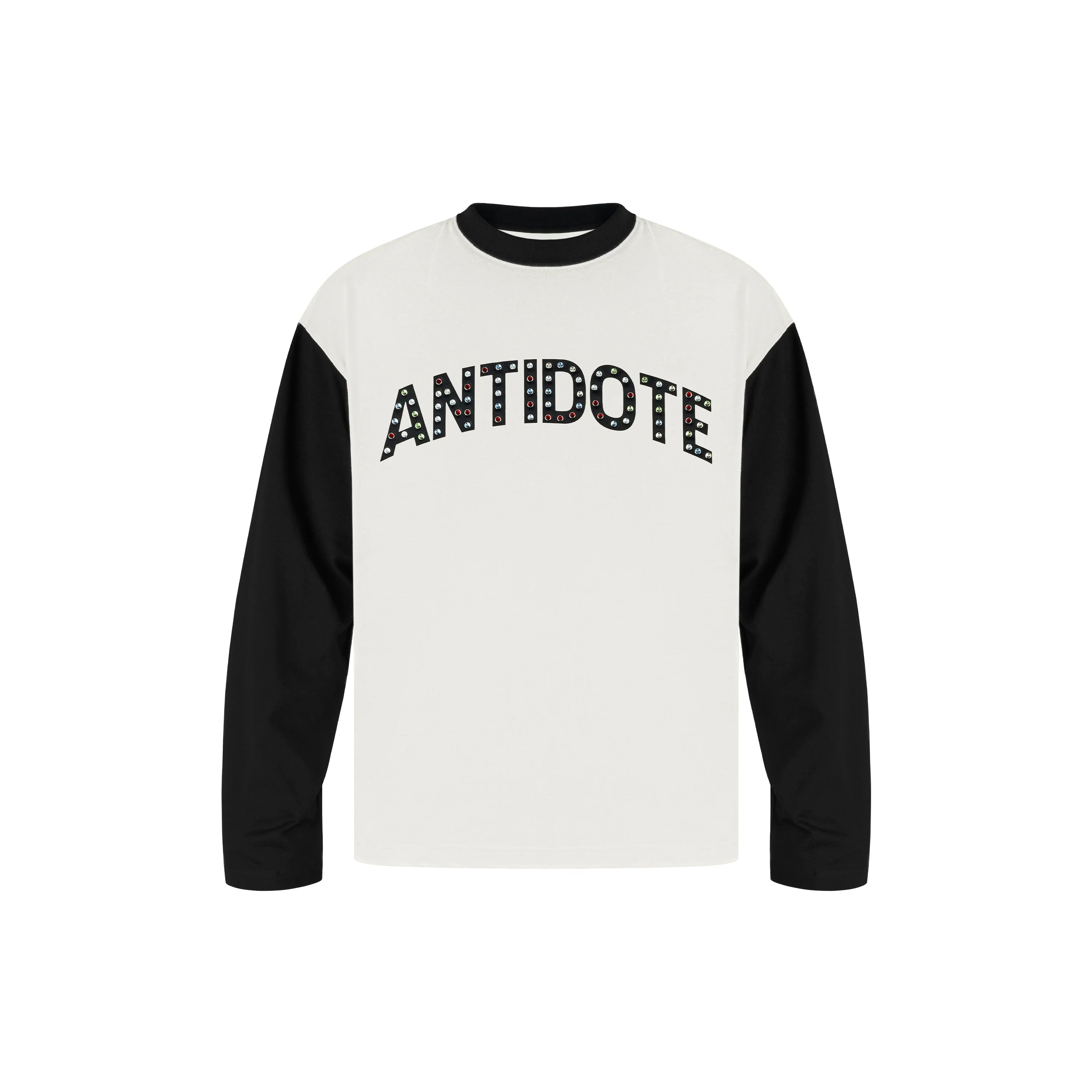 ANTIDOTE Color Stone Studded Long Sleeve Tee