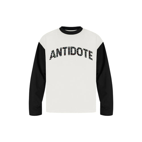 ANTIDOTE Color Stone Studded Long Sleeve Tee