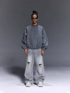1807 Faded Wash Ripstop Track Jacket