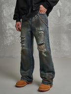 F3F Select Dirty Dye Hole Blast Wash Jeans