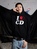 TGFCLUB I LOVE CD Embroidered Hoodie