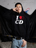 TGFCLUB I LOVE CD Embroidered Hoodie