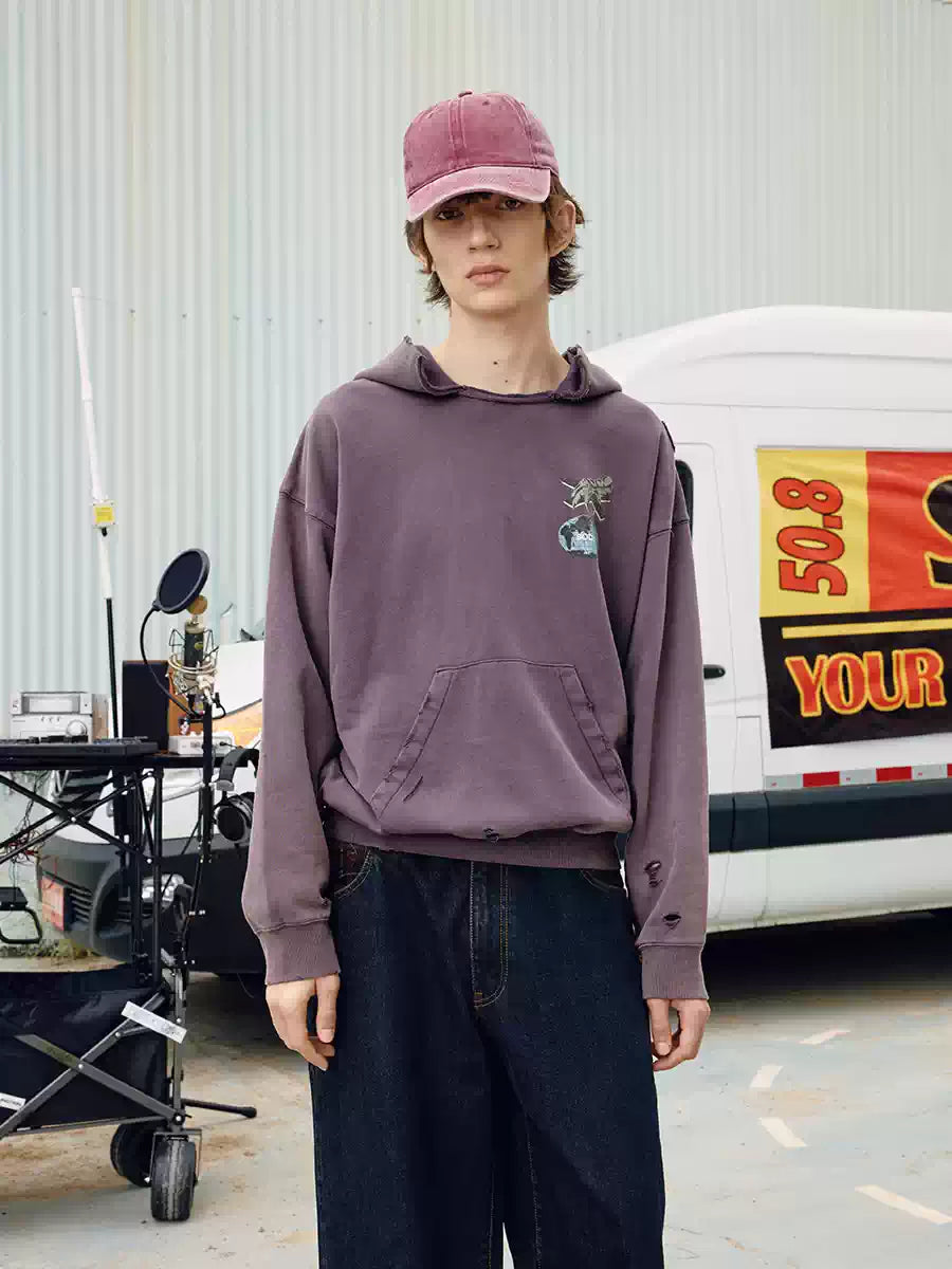 SOD Co. Evil Hand Distressed Oversized Hoodie