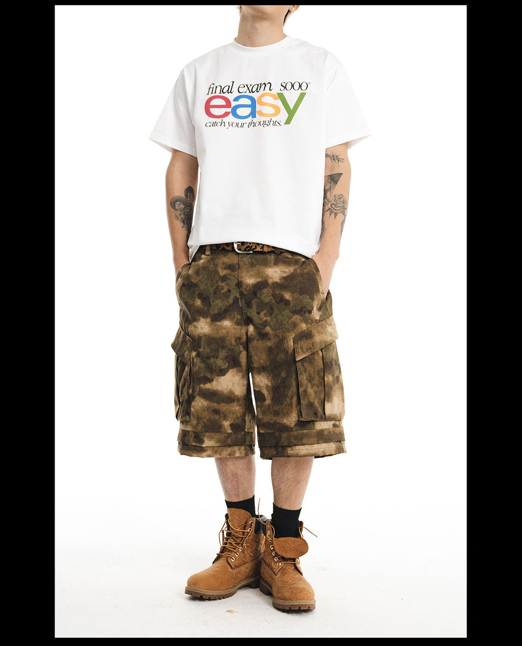 NOVACAM Camouflage Multi-Pocket Baggy Cargo Shorts