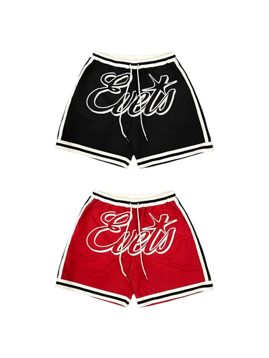 EVETS Color Block Logo Basketball Shorts