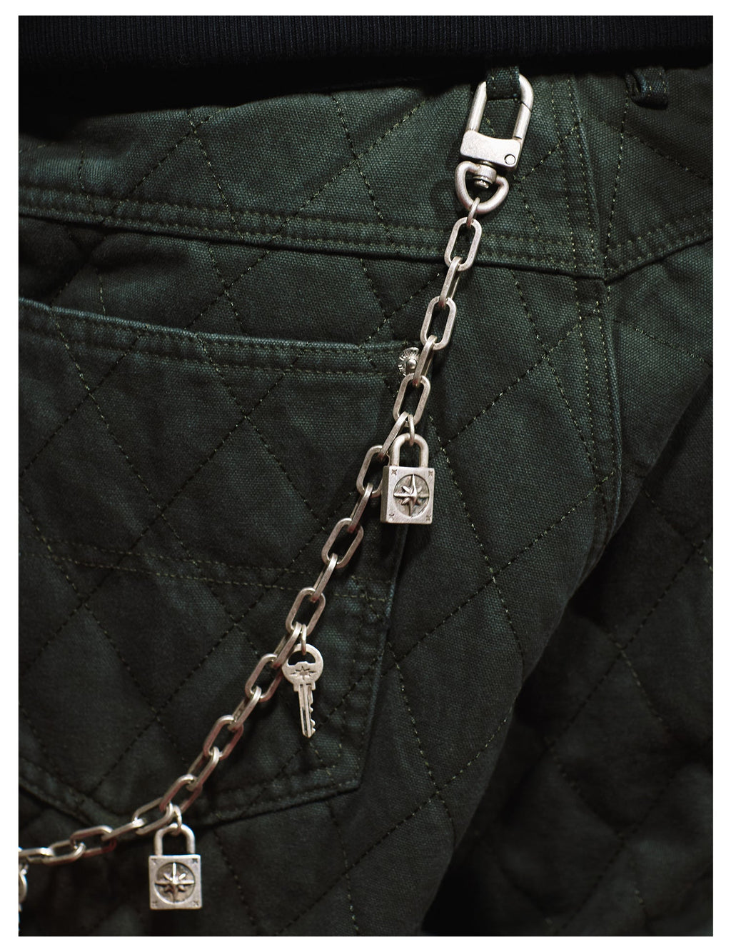 Remedy Key Lock Metal Wallet Chain